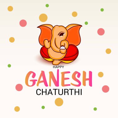 Ganesh Chaturthi kutlama Festivali için vektör çizim yaratıcı kartı, Poster veya başlık sayfası.