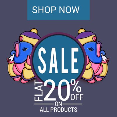 Ganesh Chaturthi kutlama Festivali için vektör çizim yaratıcı kartı, Poster veya başlık sayfası.