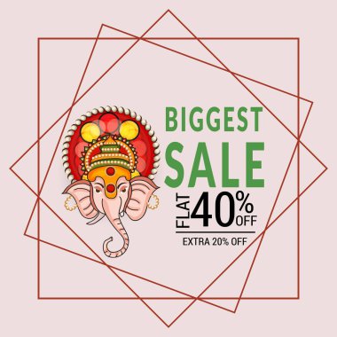 Ganesh Chaturthi kutlama Festivali için vektör çizim yaratıcı kartı, Poster veya başlık sayfası.