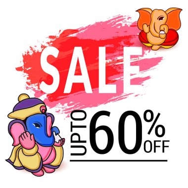 Ganesh Chaturthi kutlama Festivali için vektör çizim yaratıcı kartı, Poster veya başlık sayfası.