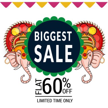 Ganesh Chaturthi kutlama Festivali için vektör çizim yaratıcı kartı, Poster veya başlık sayfası.