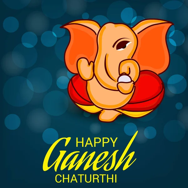 Ilustração Vetorial Cartão Criativo Cartaz Banner Para Celebração Festival Ganesh —  Vetores de Stock