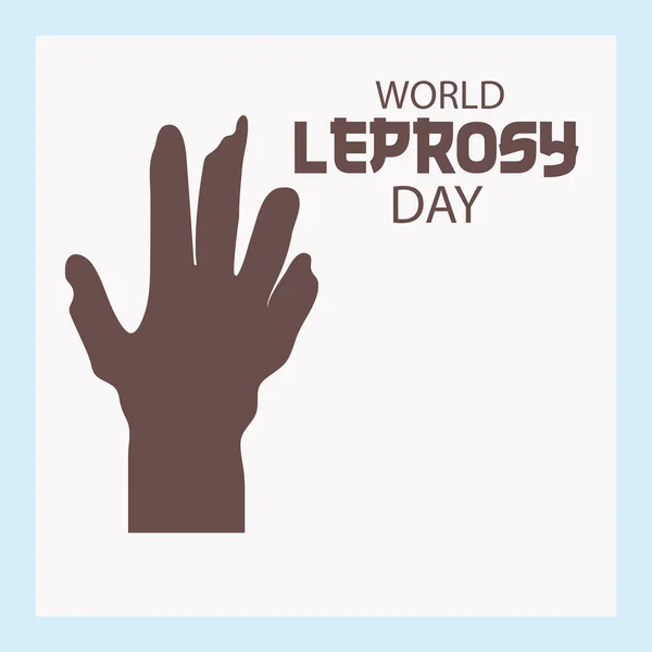 Illustration Vectorielle Contexte Pour Journée Mondiale Lèpre — Image vectorielle