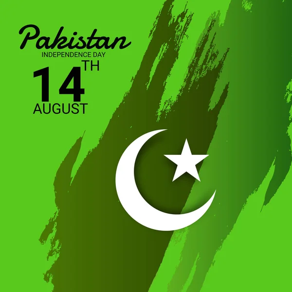 Vector Illustratie Van Een Achtergrond Voor Pakistan Onafhankelijkheidsdag — Stockvector