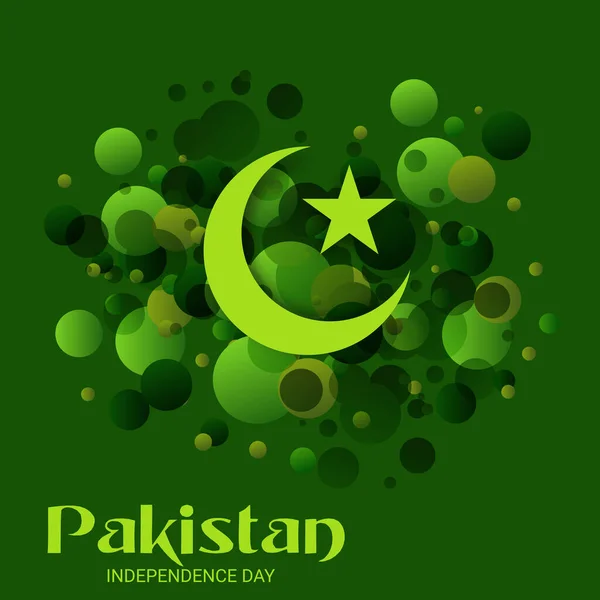 Ilustración Vectorial Antecedentes Para Día Independencia Pakistán — Archivo Imágenes Vectoriales