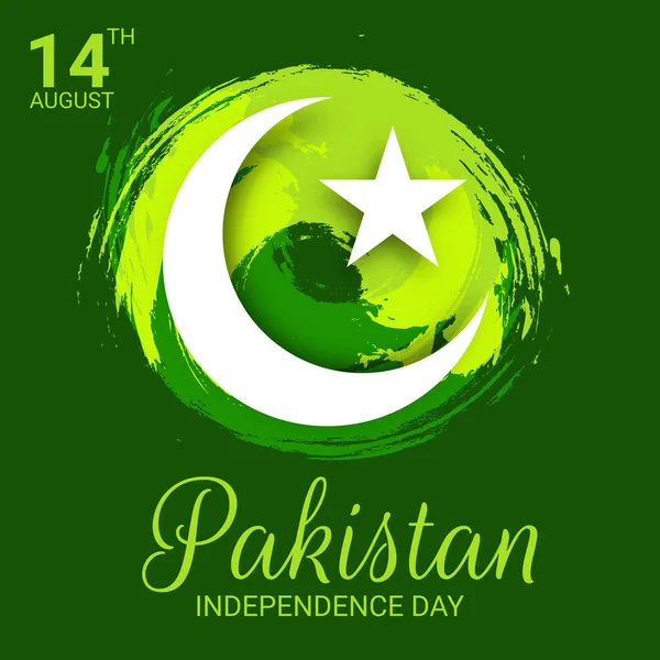 Векторная Иллюстрация Предыстории Дня Независимости Пакистана — стоковый вектор