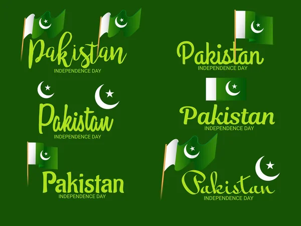 巴基斯坦独立日背景的矢量图解 — 图库矢量图片