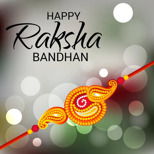  Mutlu Raksha Bandhan Hint kız ve erkek kardeşler festivali için vektör illüstrasyonu. 