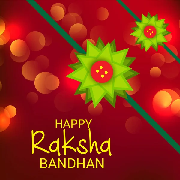  Mutlu Raksha Bandhan Hint kız ve erkek kardeşler festivali için vektör illüstrasyonu. 