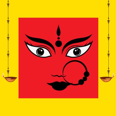 Mutlu Navratri Kutlaması için Vektör illüstrasyonu.