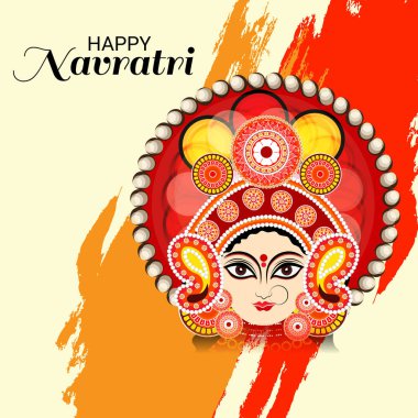 Mutlu Navratri Kutlaması için Vektör illüstrasyonu.
