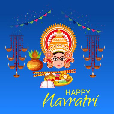 Mutlu Navratri Kutlaması için Vektör illüstrasyonu.