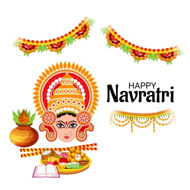 Mutlu Navratri Kutlaması için Vektör illüstrasyonu.