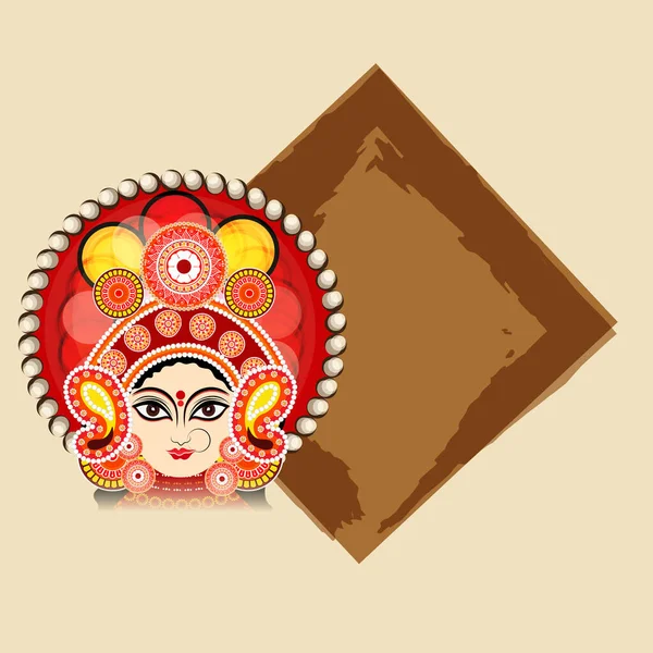 Vector Illustratie Van Een Achtergrond Voor Happy Navratri Celebration — Stockvector