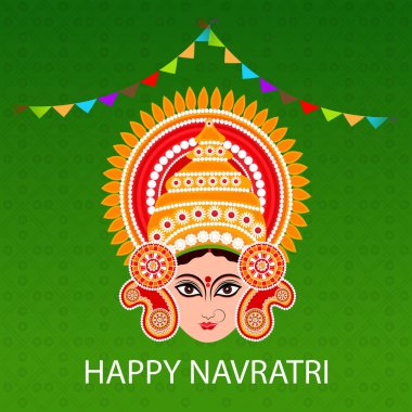 Mutlu Navratri Kutlaması için Vektör illüstrasyonu.