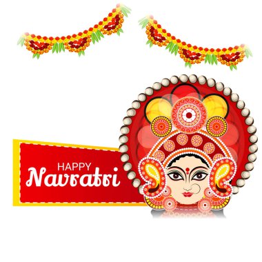 Mutlu Navratri Kutlaması için Vektör illüstrasyonu.