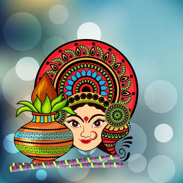 Vector Illustration Background Happy Navratri Celebration — Stock Vector