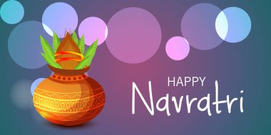 Mutlu Navratri Kutlaması için Vektör illüstrasyonu.