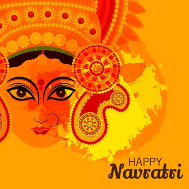 Mutlu Navratri Kutlaması için Vektör illüstrasyonu.