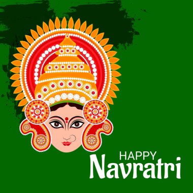 Mutlu Navratri Kutlaması için Vektör illüstrasyonu.