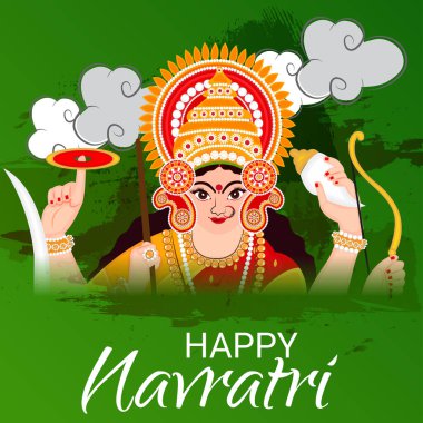 Mutlu Navratri Kutlaması için Vektör illüstrasyonu.