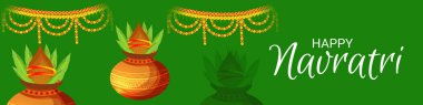 Mutlu Navratri Kutlaması için Vektör illüstrasyonu.