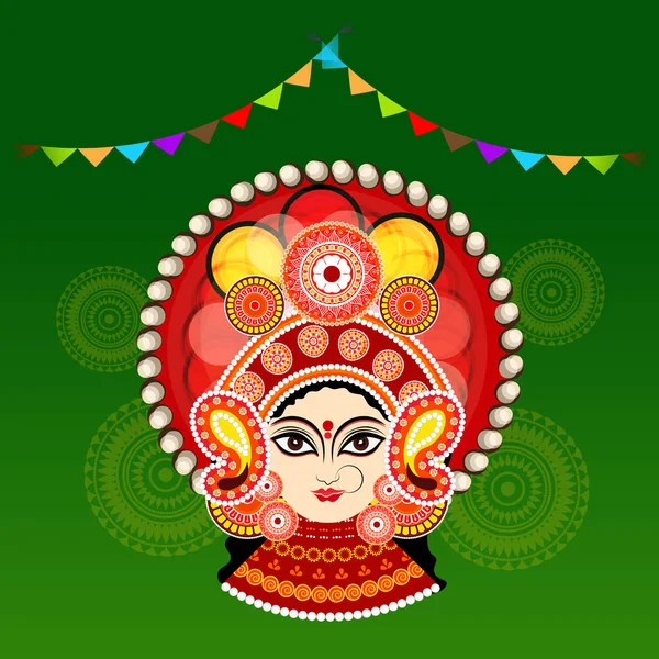 Vector Illustration Background Happy Navratri Celebration — Stock Vector