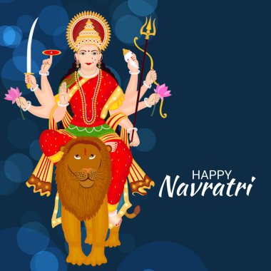 Mutlu Navratri Kutlaması için Vektör illüstrasyonu.