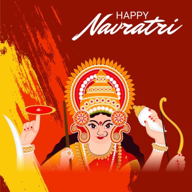 Mutlu Navratri Kutlaması için Vektör illüstrasyonu.