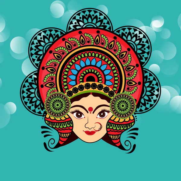 Illustration Vectorielle Arrière Plan Pour Une Joyeuse Célébration Navratri — Image vectorielle