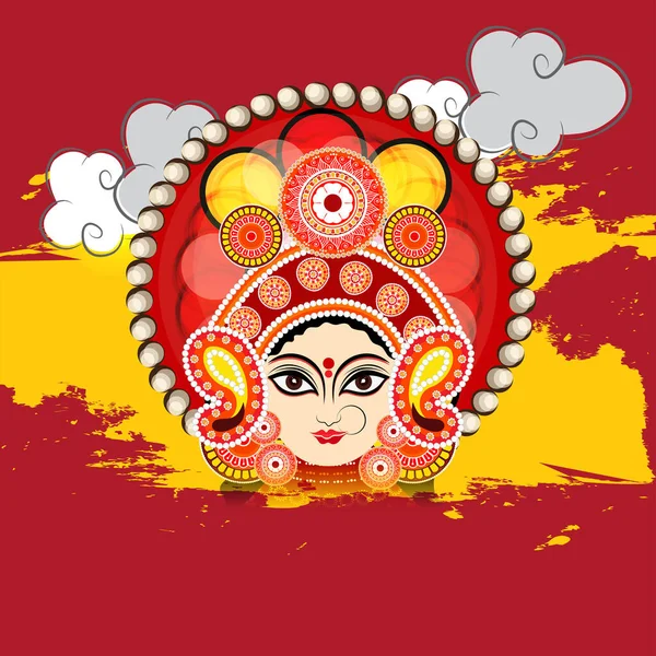 幸福のための背景のベクトル図Navratriのお祝い — ストックベクタ