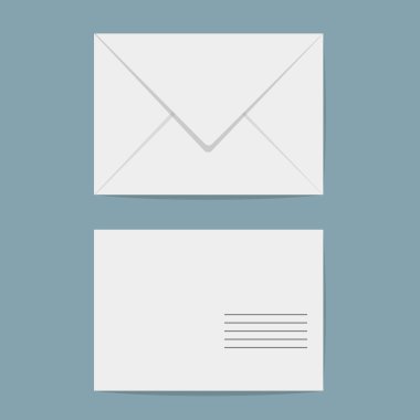 Beyaz arka plan üzerinde izole boş zarf kapalı. Şablon hazır tasarımınız için alay. Vektör Eps10