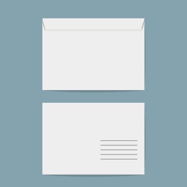 Beyaz arka plan üzerinde izole boş zarf kapalı. Şablon hazır tasarımınız için alay. Vektör Eps10