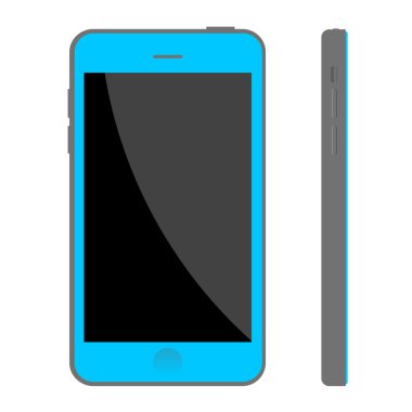 Çizim modern smartphone anahat. Zarif ince çizgi stil tasarım.