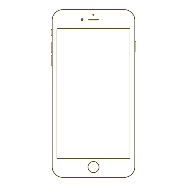 Значок контура смартфона на белом фоне. Векторная иллюстрация на складе eps10 . — стоковый вектор