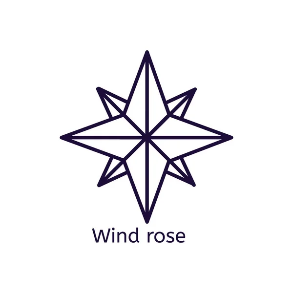 Wektor ikona róża wiatrów na białym tle. — Wektor stockowy