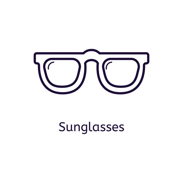 Icono vectorial de gafas de sol sobre fondo blanco . — Vector de stock