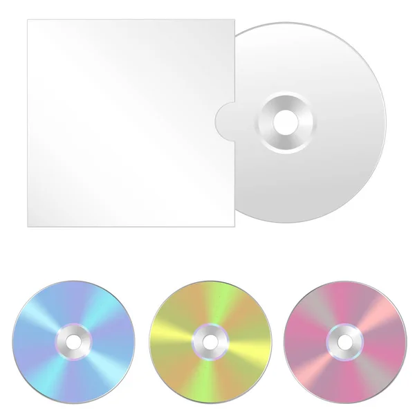 Cd, dvd ícone vetor isolado. Sinal realista de disco compacto — Vetor de Stock