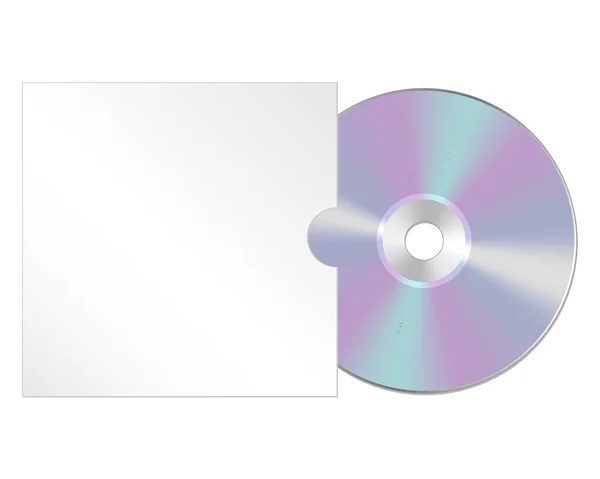 CD, dvd isolerade vektor ikonen. CD-skiva realistiska inslag. — Stock vektor