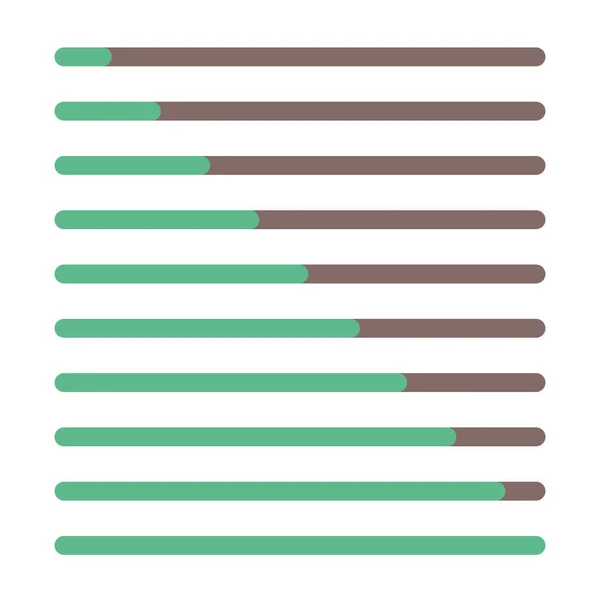 Pokrok bar set. Načítání webu indikátor stavu řádku vektor. Proces stahování krok za krokem. — Stockový vektor