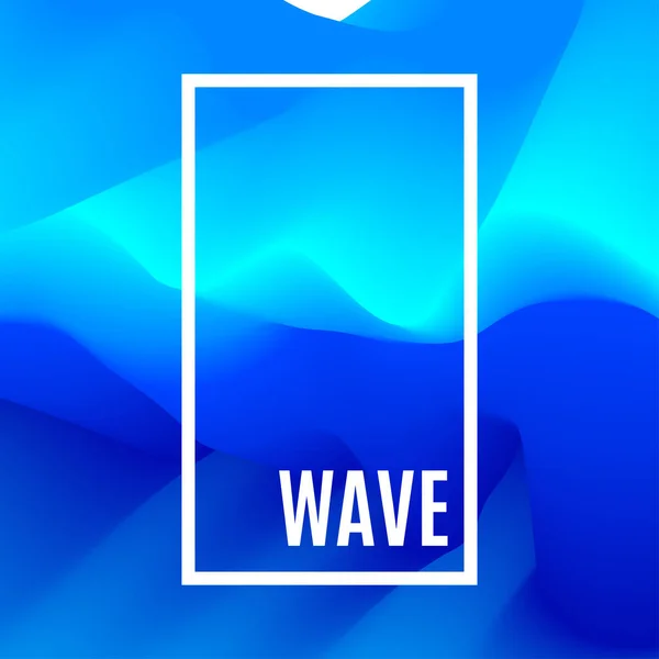 Αφηρημένο σχέδιο δημιουργικότητα φόντο μπλε κύματα. Κορνίζα με χώρο για κείμενο. Ομαλή κύμα. Θάλασσα νερό υφή. Κυματιστή σκηνικό. — Διανυσματικό Αρχείο