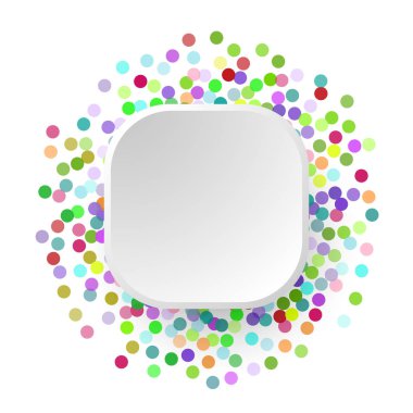 Renkli kutlama dekorasyon unsurları düşen uçan. Düşen konfeti ile arka plan