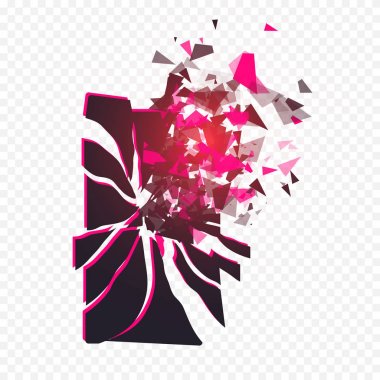 Kırık telefon ekran parçalara paramparça. Kırık smartphone şeffaf arka plan açılımına göre bölünmüş. Telefonun ekran paramparça. Modern gadget onarılması gerekiyor.