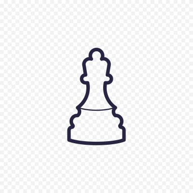 Satranç satırı simgesi. Oyunu inceliyor Satranç ince lineer işaretler web siteleri, Infographic, hareket eden app için rakam.
