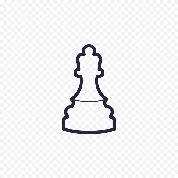 Chess line icon. Game chess figure thin linear signs for websites, infographic, mobile app. — Stock Vector