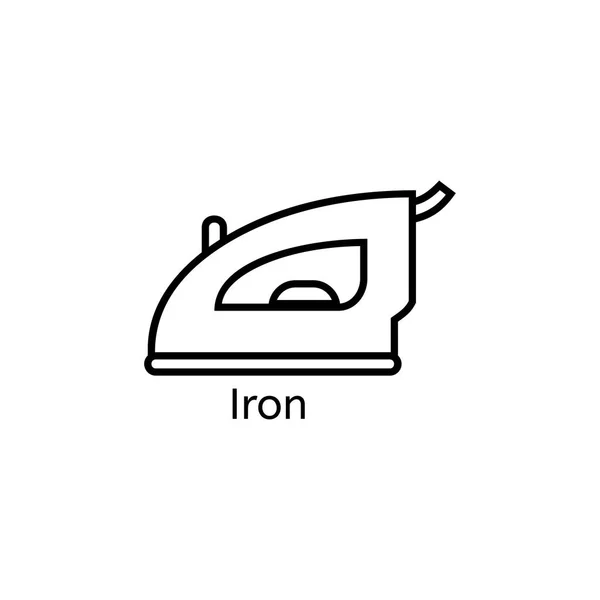 Iron simple line icon. Ironing clothes thin linear signs. Cleaning the house concept for websites, infographic, mobile applications. — Stock Vector