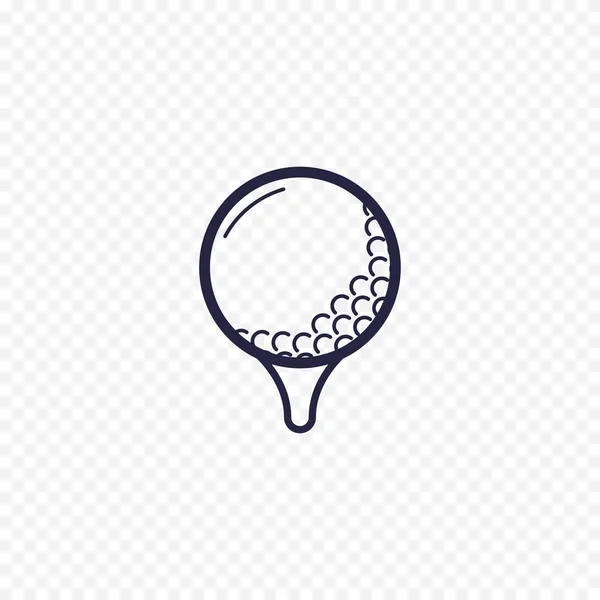 Bola de golfe ícone de linha simples. Golfe sinais lineares finos. Esboço jogo de esporte conceito simples para sites, infográfico, aplicações móveis . —  Vetores de Stock