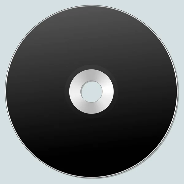 孤立した空白コンパクト ディスク Cd または dvd リアルなスタイルのイラスト. — ストック写真