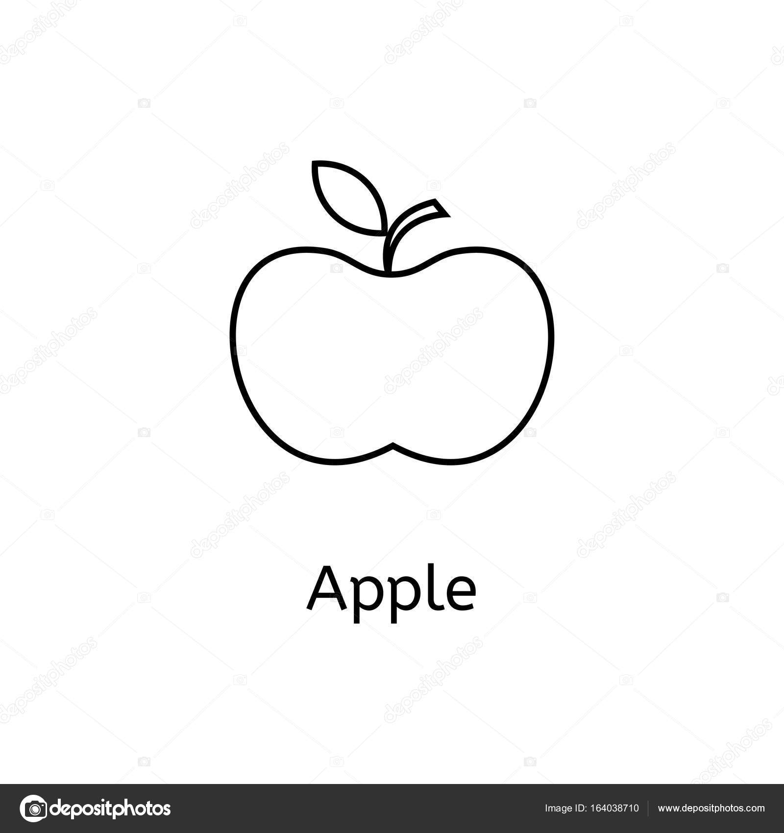 Icona di apple. icona di linea per infographic, sito web o app ... Progettare un mobile
