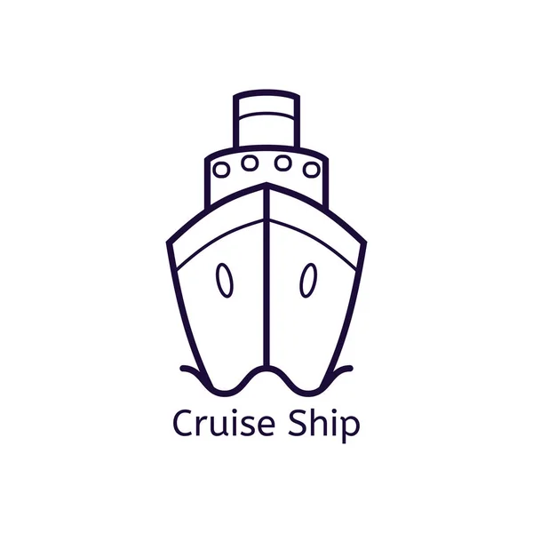 Cruise ship on a white background. — Stock Photo, Image